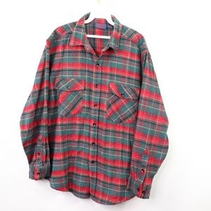 Vtg 80s Dakota Mens Large Thick Flannel Shirt